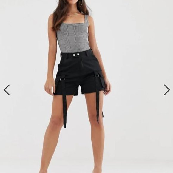 NWT Missguided body with square neck in grey check - Picture 3 of 4